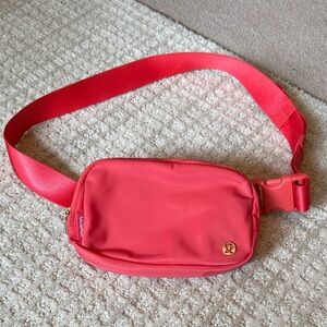 Lululemon Coral-Red Belt Bag